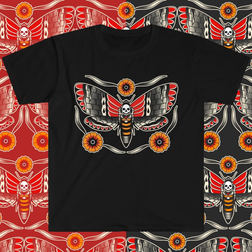 DEATHMOTH LAST LIGHT APPAREL Graphic T-Shirt
